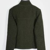 Giacca Pile Uomo Lana Rigenerata Uomo - Rifò Lab Moda circolare made in Italy 
Verde Foresta