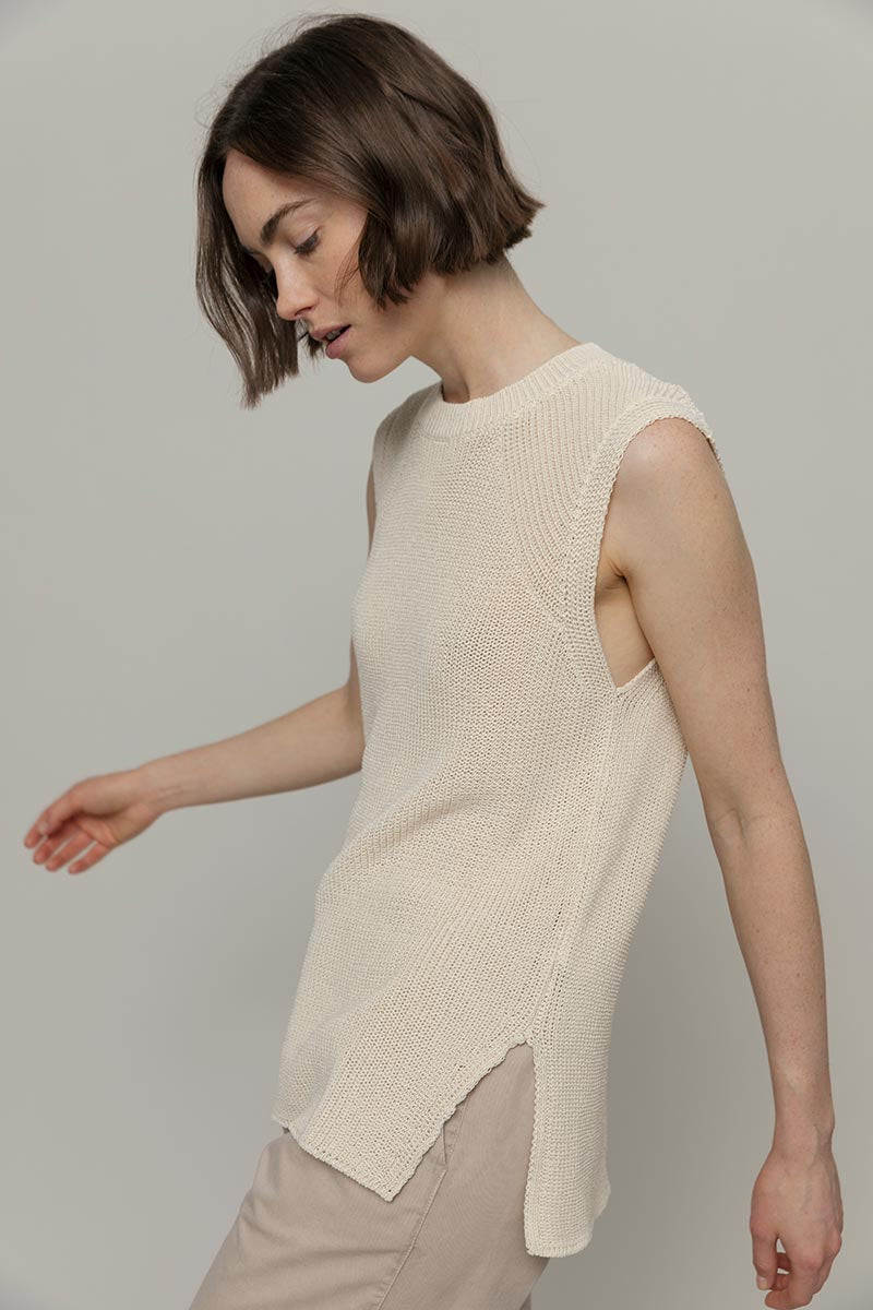 Gilet Donna Cotone Rigenerato Adelaide Bianco