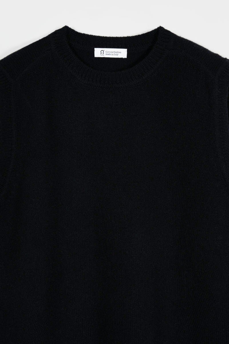 Gilet Donna in Maglia Cashmere Rigenerato Angela Smanicato Donna - Rifò Lab Moda circolare made in Italy
Nero Ardesia