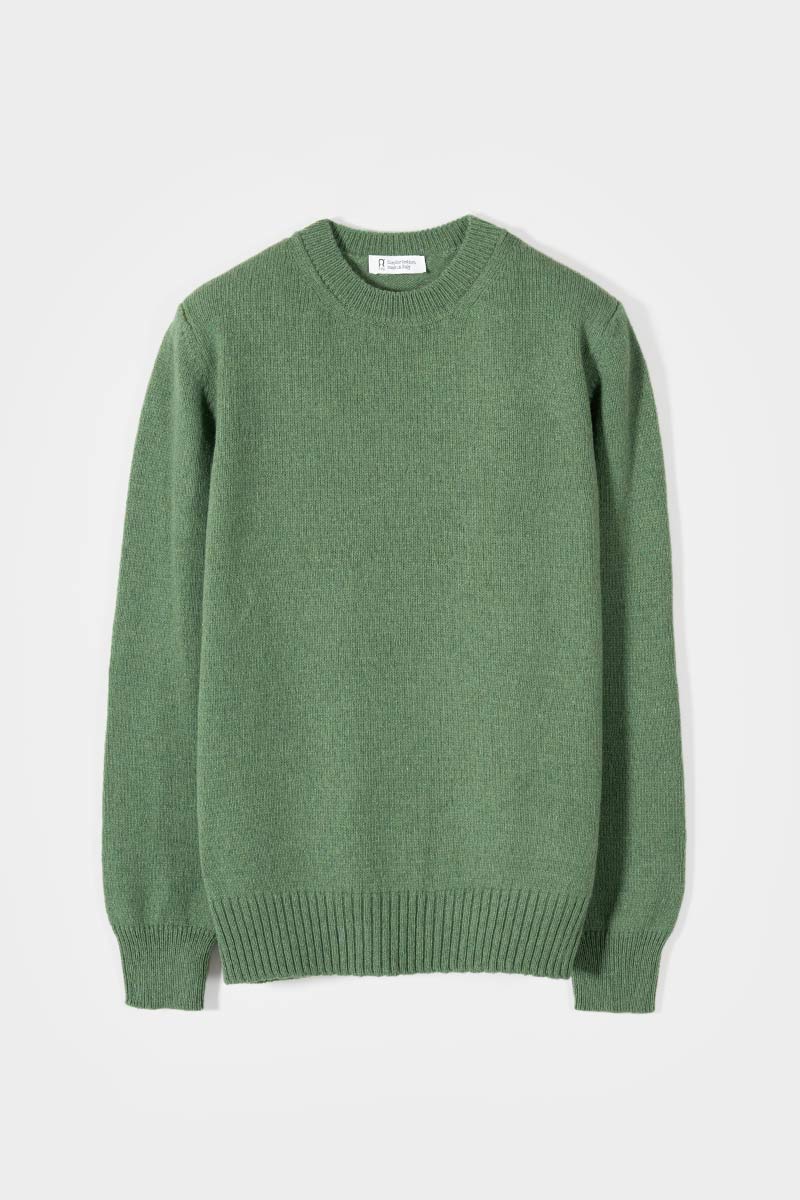 Maglia Donna Cashmere Rigenerato Edda Verde Bietola - Rifò moda circolare made in Italy