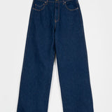 Pantaloni Jeans Wide Leg Donna Cotone Rigenerato Romina Blu – Rifò