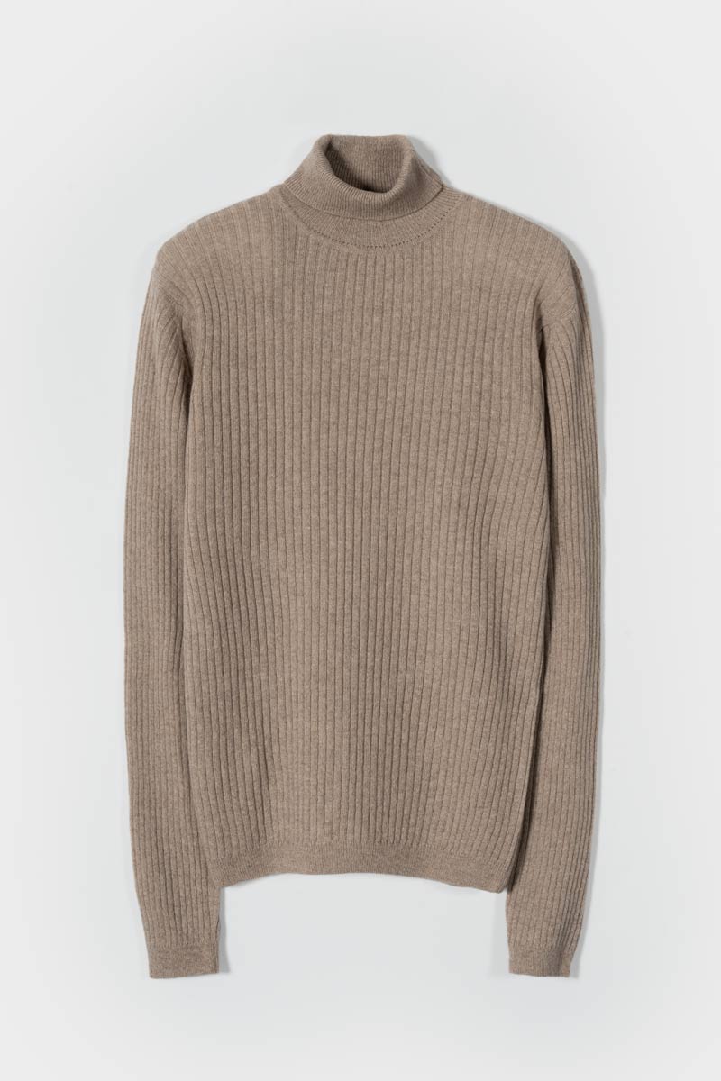 Maglione Collo Alto Cashmere Leggero Uomo - Rifò Lab Moda circolare made in Italy 