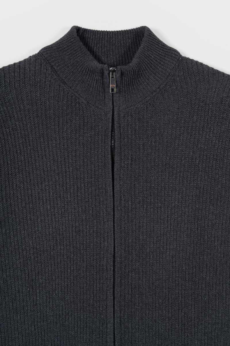 Cardigan Cotone Uomo - cardigan con zip uomo cotone rigenerato - Moda Circolare made in Italy Rifò