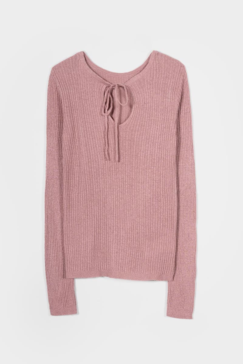 Maglia Seta Donna Nausicaa - Maglia scollo a barca con fiocco donna seta rigenerata - Rifò moda circolare made in Italy