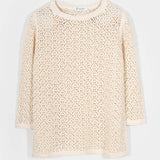 Maglia Traforata Donna Maglia Cotone Crochet Carmen - Rifò Lab Moda circolare made in Italy