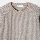 Maglione Cashmere Donna Cropped Emilia  - Rifò Lab Moda circolare made in Italy
Beige-Grigio
