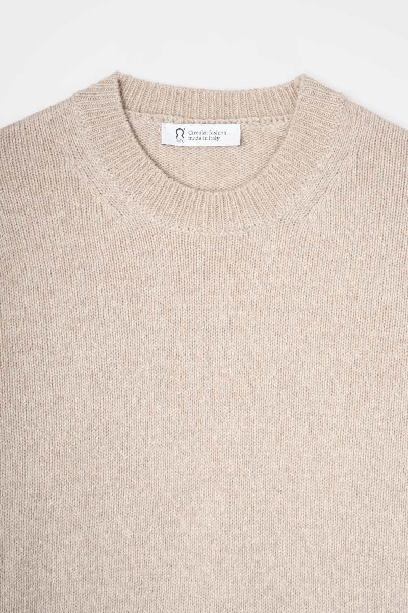 Maglia Donna Cashmere Rigenerato Edda Beige