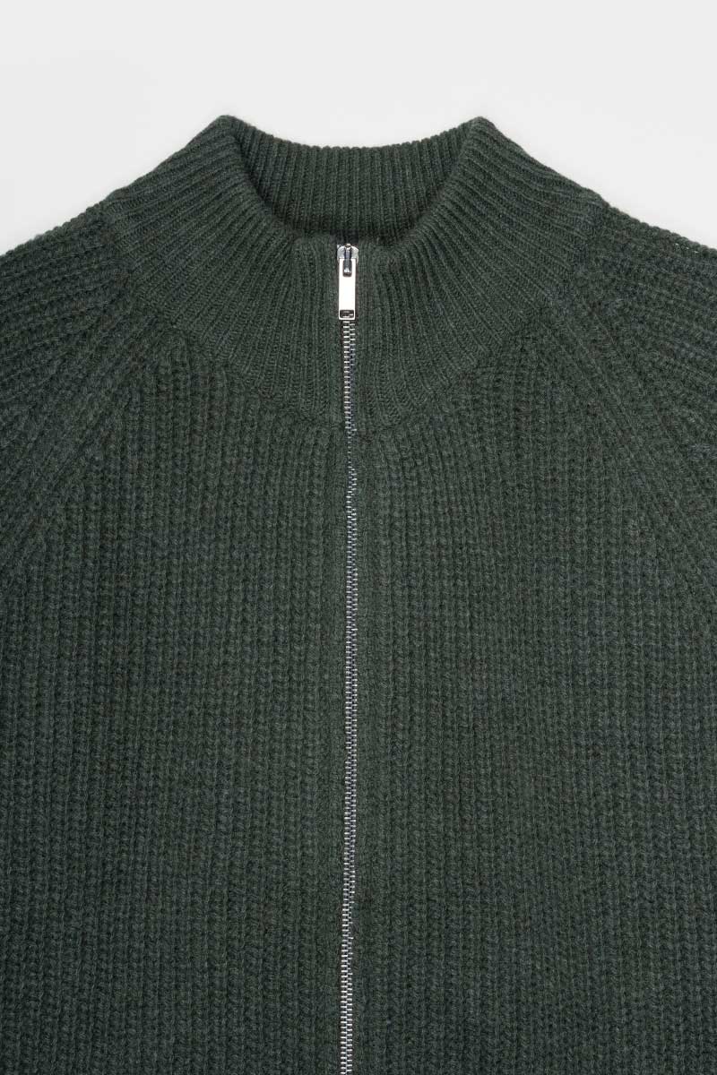 Verde Foresta | Cardigan Uomo Cashmere Rigenerato Ippolito