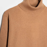 Maglia ciclista uomo cashmere collo alto beige