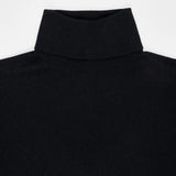Maglia ciclista uomo cashmere leggero collo alto nero