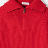 Maglia Zip Donna Lana Rigenerata Annalisa - Rifò Lab Moda circolare made in Italy 