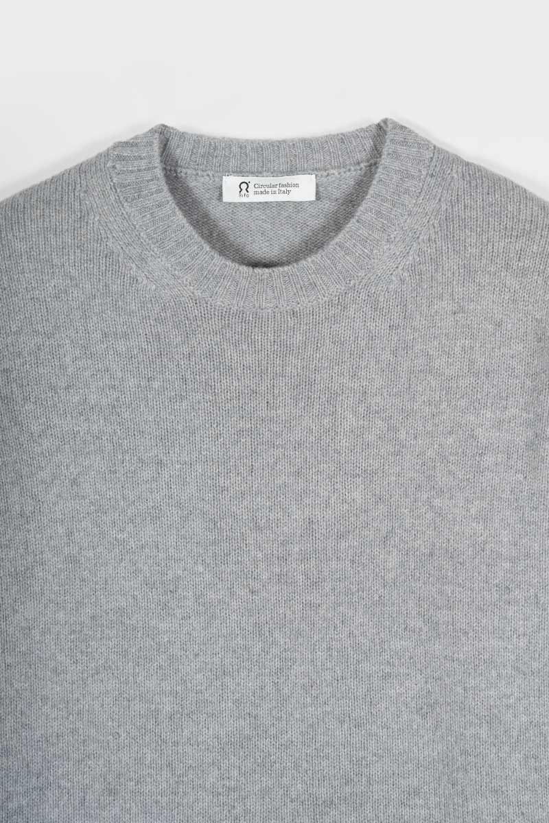 Grigio Calce | Maglia Donna Lana Rigenerata Laura
