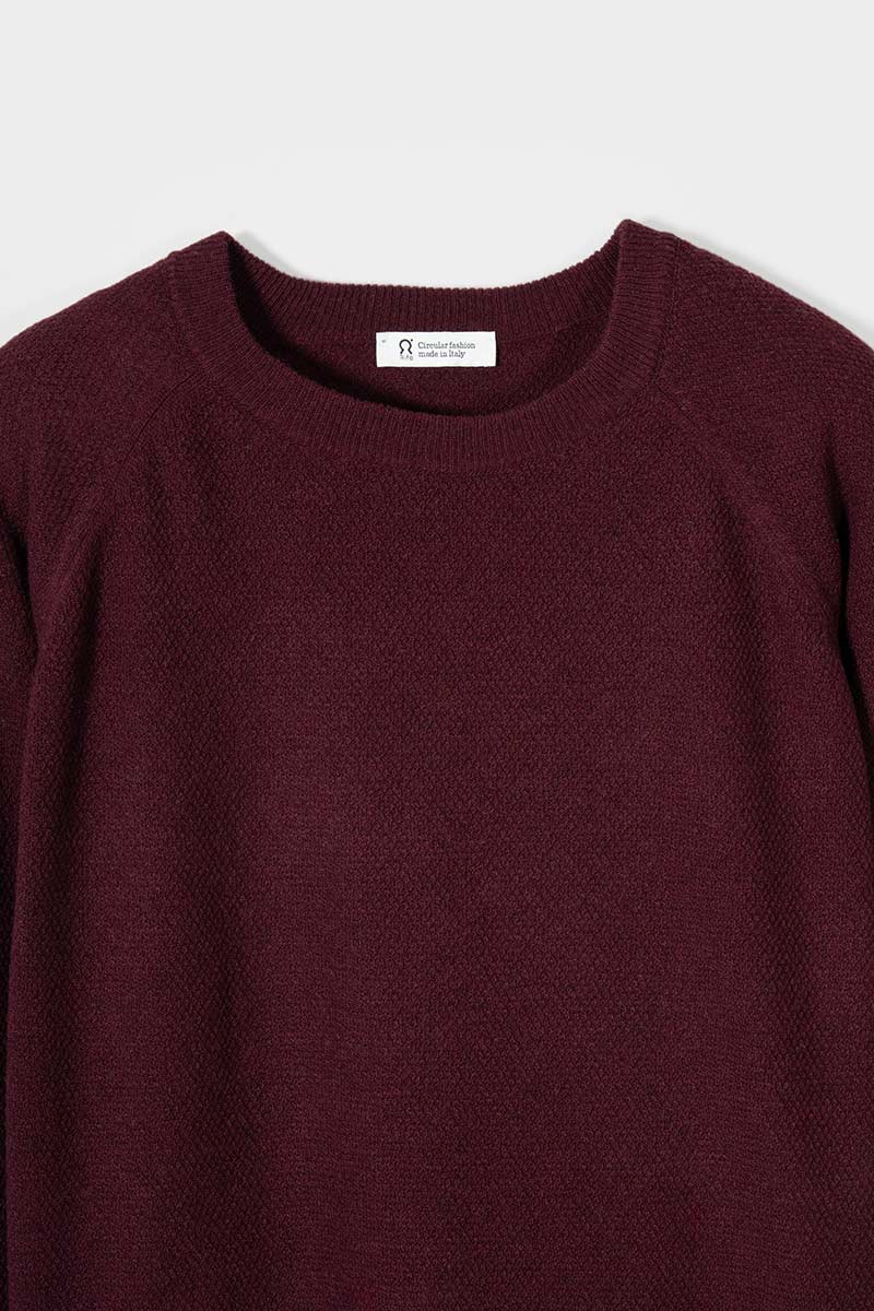 Maglioncino Uomo Lana Extrafine Maglia Girocollo Massimo - Rifò Lab Moda circolare made in Italy
Viola Uva