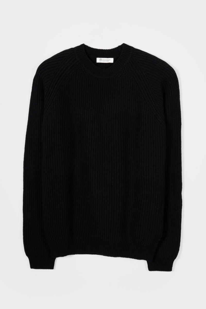 Maglione Uomo Cashmere Rigenerato a Coste Sante - Rifò Lab Moda circolare made in Italy 
