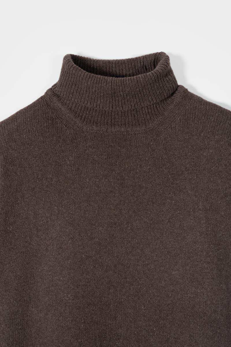 Dolcevita Uomo Cashmere Riciclato Maglione Collo Alto Uomo Dimitri - Rifò Lab Moda circolare made in Italy
Marrone Corteccia