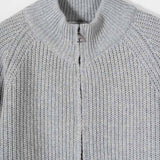 Cardigan con Zip Uomo Lana Rigenerata Vito - Rifò Lab Moda circolare made in Italy