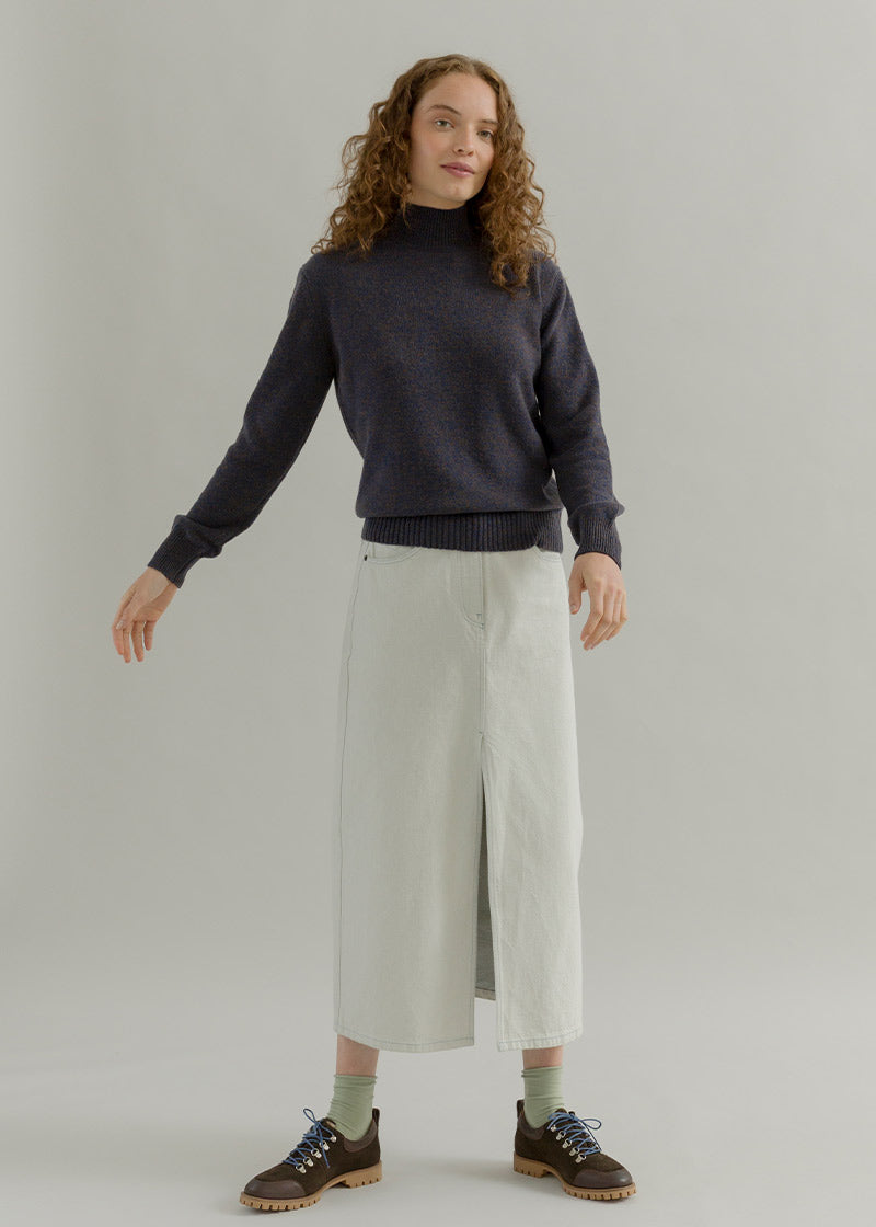 Maglia Collo Alto Cashmere Donna Ada - Rifò moda circolare made in Italy
Blu Violetto
