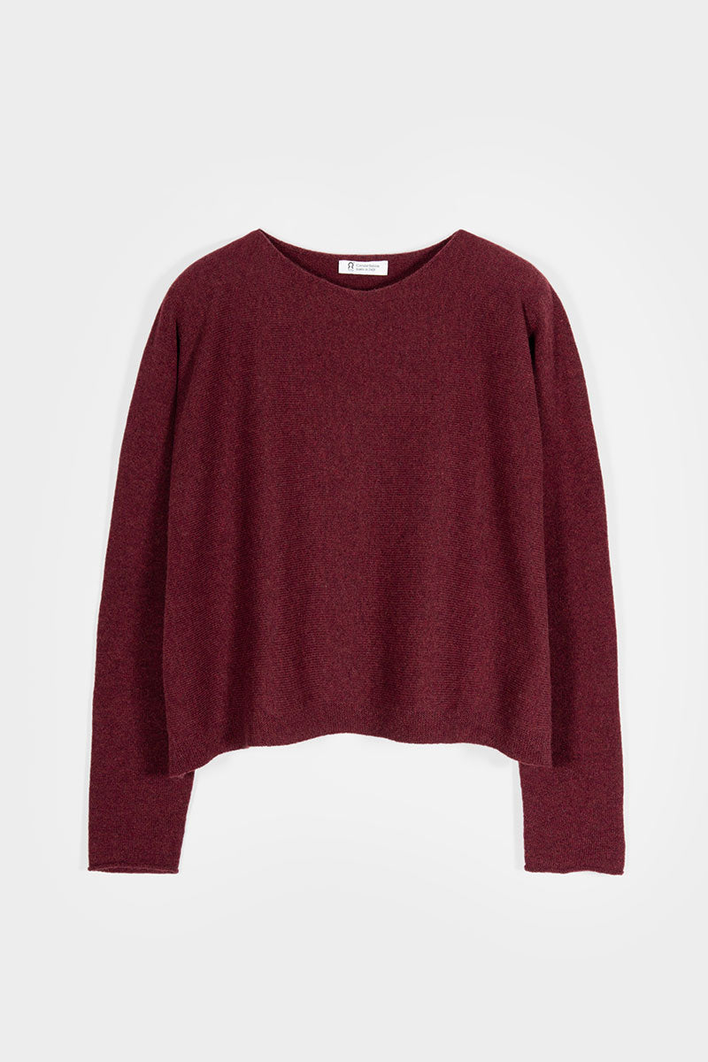 Maglia Scollo a Barca Donna Cashmere Silvia Rosso - Rifò