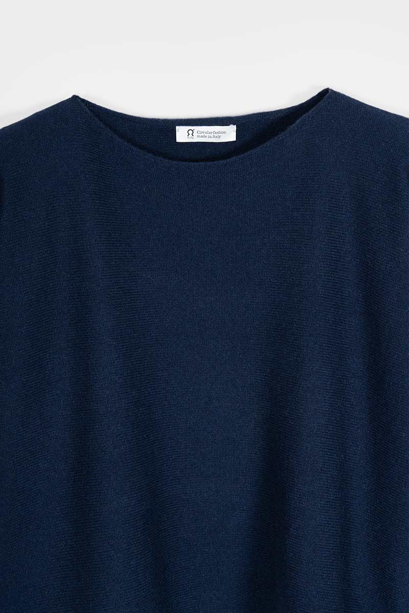 Maglia Scollo a Barca Donna Cashmere Silvia Blu - Rifò