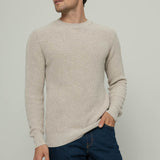 Beige Avena | Maglia Uomo Cotone Rigenerato Luca