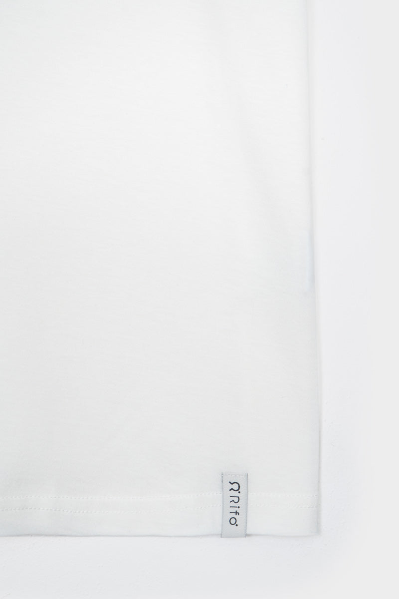 Bianco Latte | tshirt cotone uomo organico e cotone rigenerato Elio