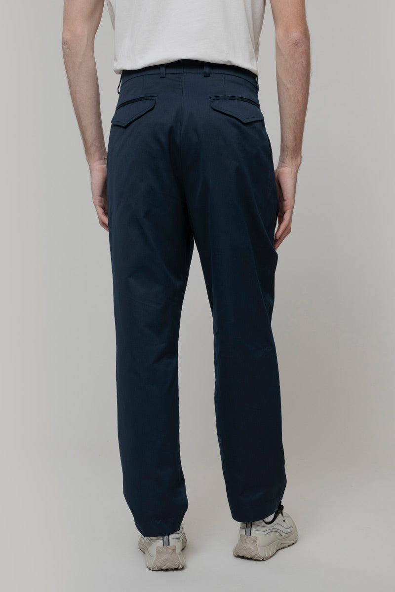 Pantaloni Chino Uomo Cotone Dead Stock Blu Mauro  - Rifò Lab Moda circolare made in Italy