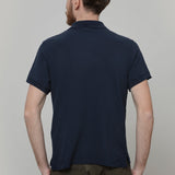 Maglietta Polo Uomo Maniche Corte Cotone Blu Luigi - Rifò