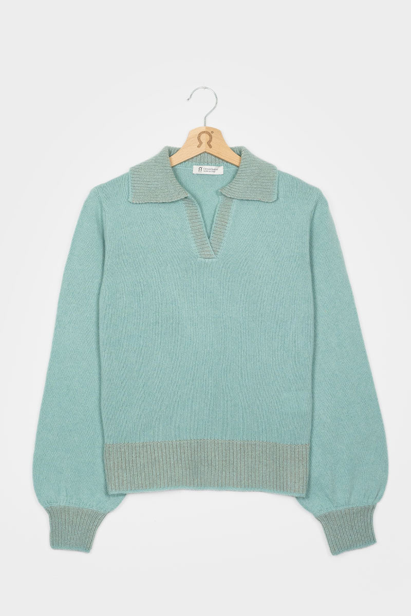 Verde Menta | Maglia Donna Cashmere Rigenerata Chiara