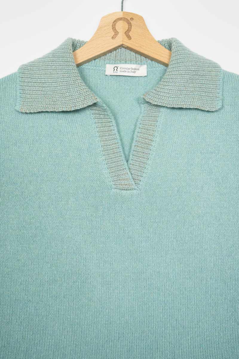 Verde Menta | Maglia Donna Cashmere Rigenerata Chiara