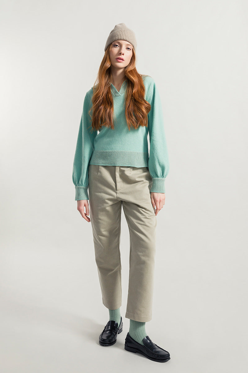 Verde Menta | Maglia Donna Cashmere Rigenerata Chiara