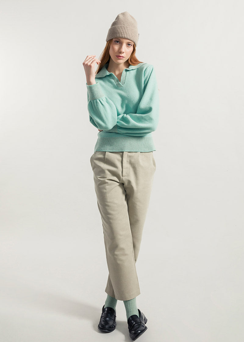 Verde Menta | Maglia Donna Cashmere Rigenerata Chiara