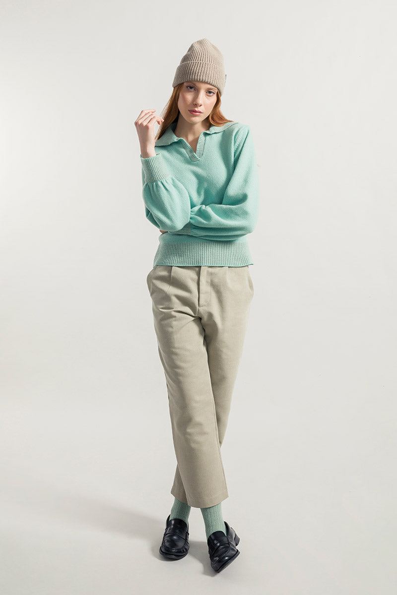 Verde Menta | Maglia Donna Cashmere Rigenerata Chiara