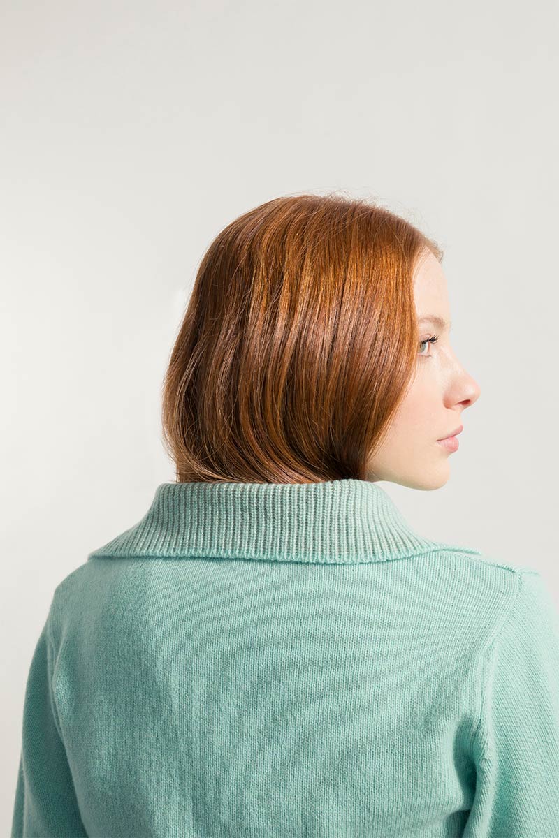 Verde Menta | Maglia Donna Cashmere Rigenerata Chiara