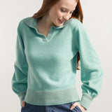 Verde Menta | Maglia Donna Cashmere Rigenerata Chiara