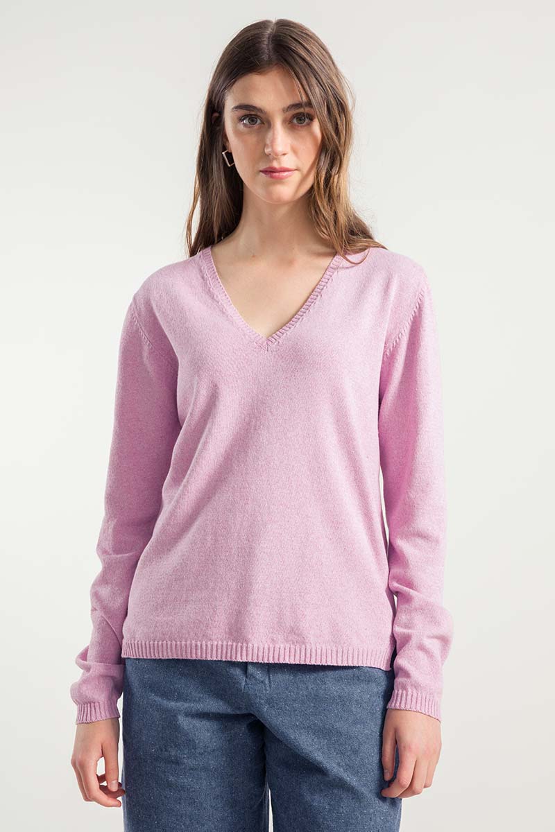 Rosa Magnolia | Maglia Donna Cotone Rigenerato Arianna