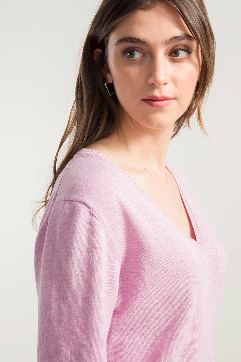 Rosa Magnolia | Maglia Donna Cotone Rigenerato Arianna