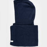 Sciarpa Cappuccio Cashmere Rigenerato Blu Ilenia - Rifò Lab Moda circolare made in Italy