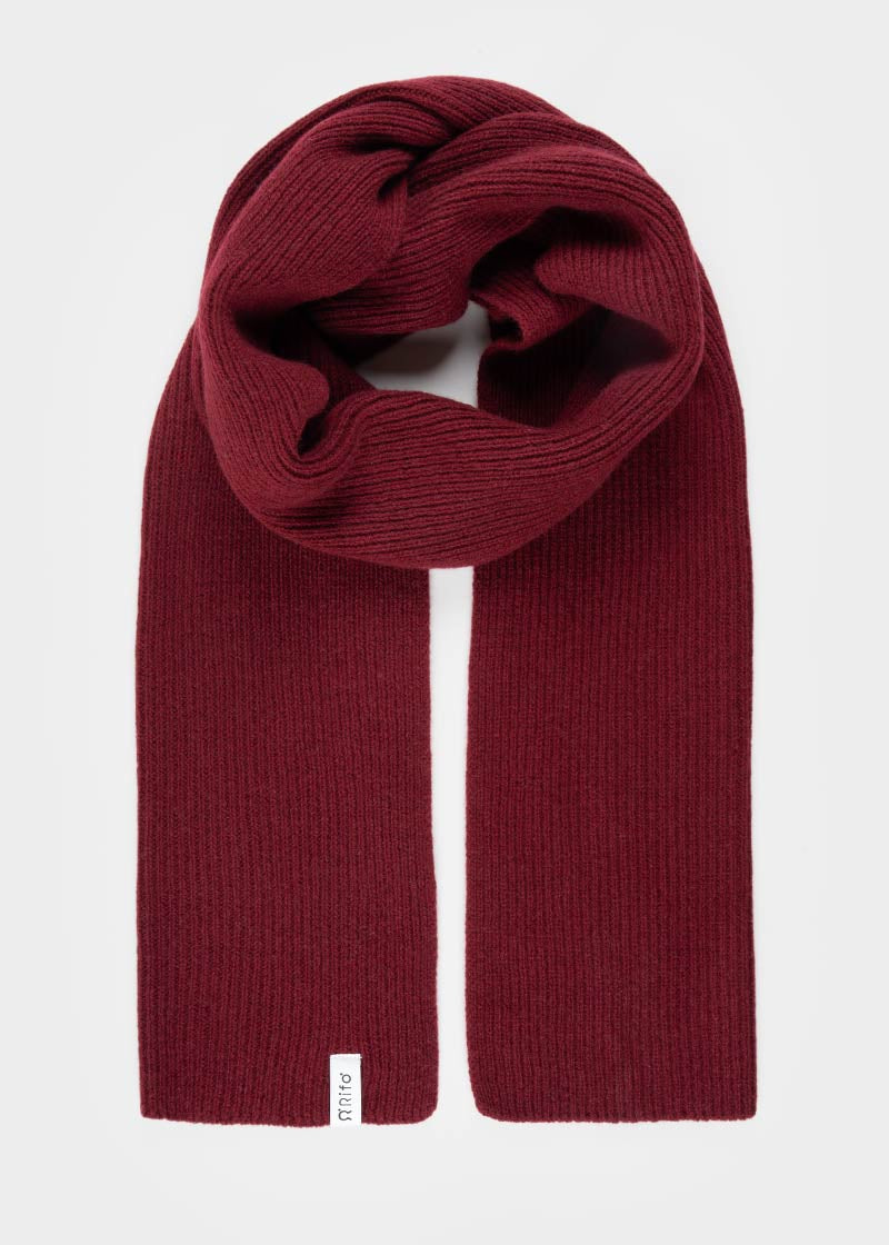 Sciarpa Cashmere Rigenerato Federico Bordeaux - Rifò Lab Moda circolare made in Italy