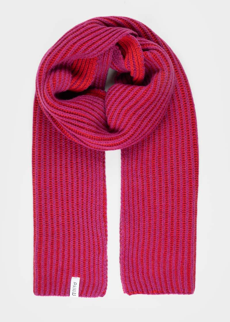Sciarpa Cashmere Donna Uomo Rigenerato Fucsia Julia - Rifò Lab Moda circolare made in Italy