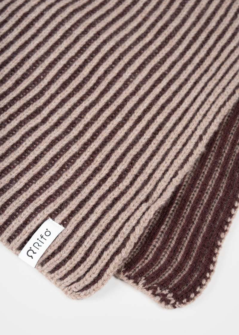 Sciarpa Cashmere Donna Uomo Rigenerato Beige Julia - Rifò Lab Moda circolare made in Italy