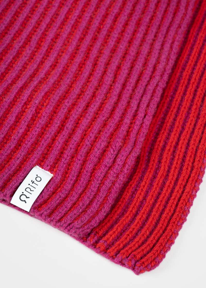 Sciarpa Cashmere Donna Uomo Rigenerato Fucsia Julia - Rifò Lab Moda circolare made in Italy