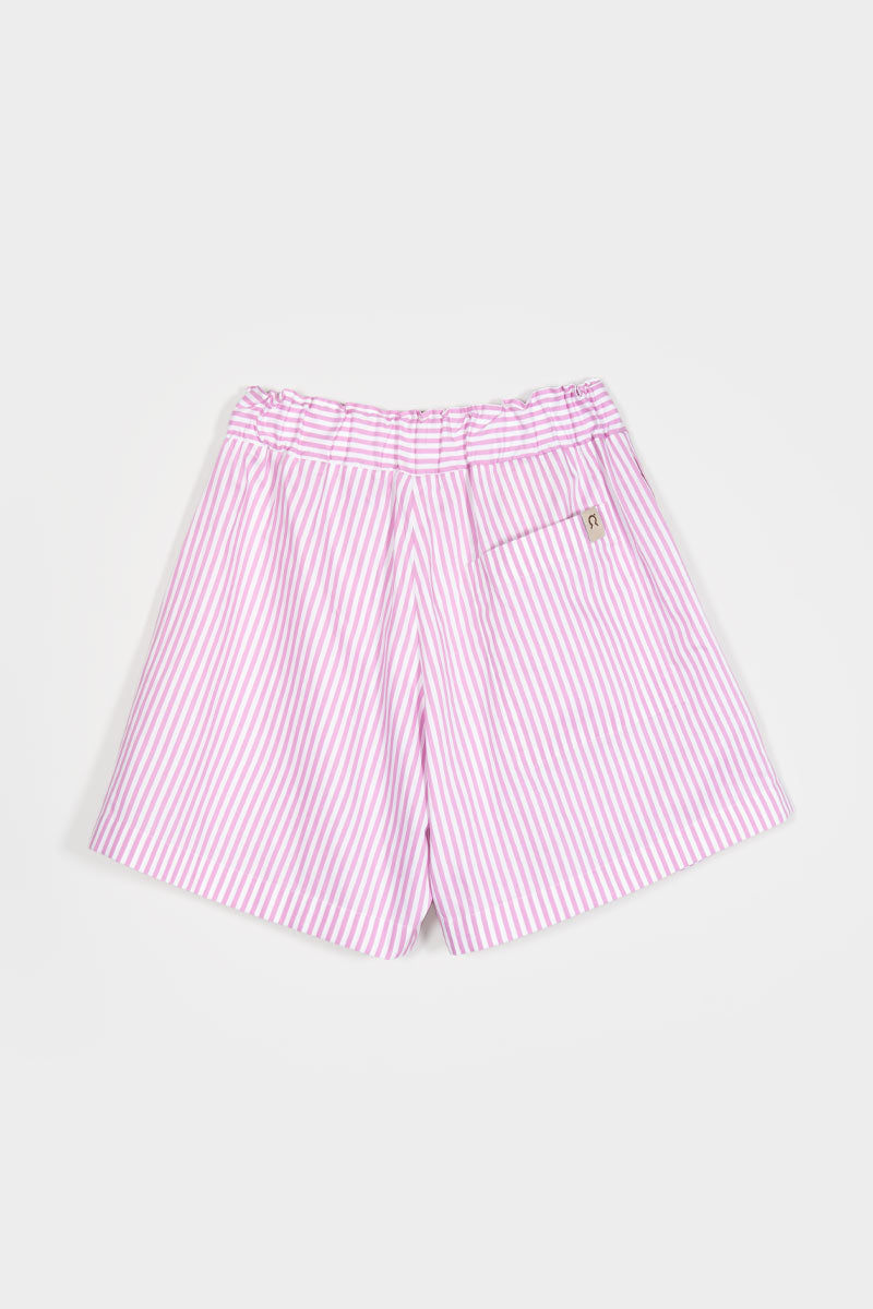Pantaloncini Boxer Donna a Righe Rosa  Cotone Inghirami Allegra Gialli - Rifò Lab Moda circolare made in Italy
