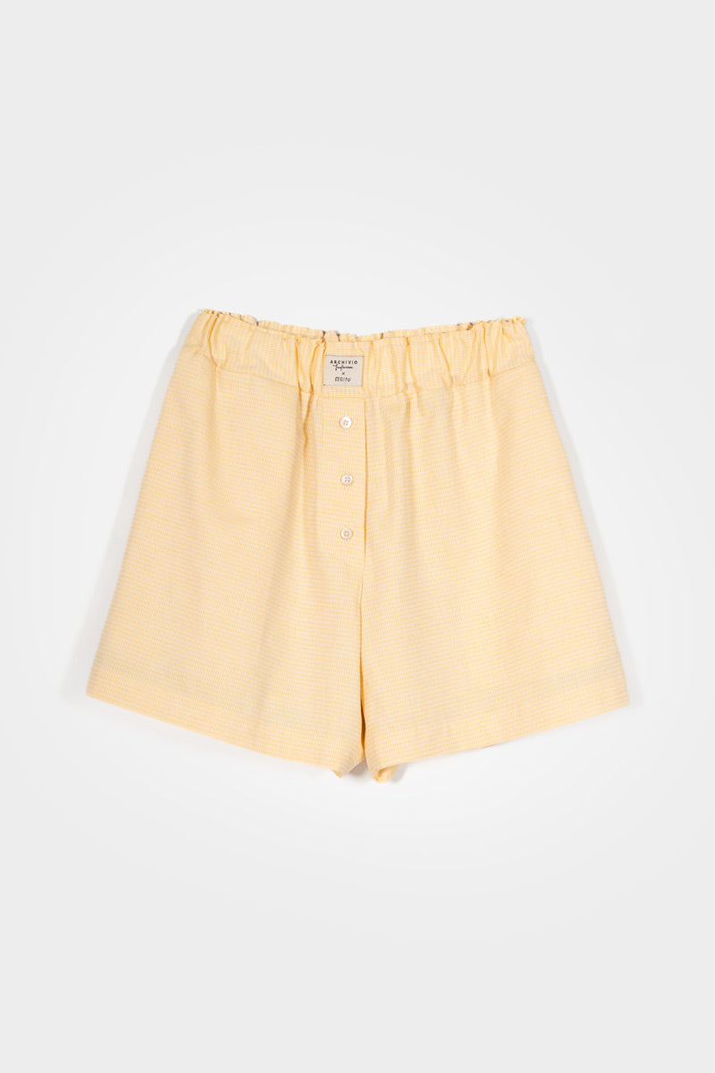 Pantaloncini Boxer Donna Cotone Inghirami Allegra Gialli - Rifò Lab Moda circolare made in Italy
