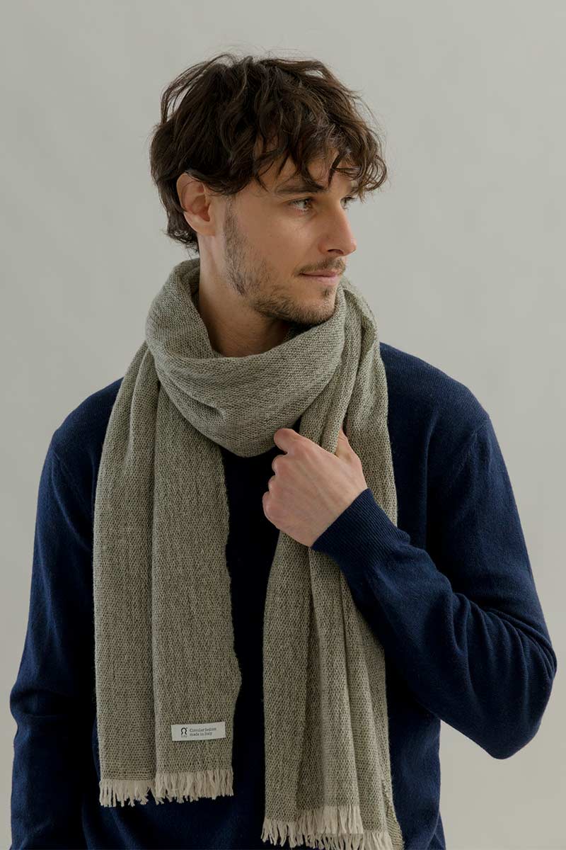 Stola Donna Uomo Pashmina Cashmere Rigenerato Zefiro - Rifò Lab Moda circolare made in Italy