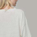 T-Shirt Lino Riciclato Donna Febe Bianco Burro  - Rifò Lab Moda circolare made in Italy