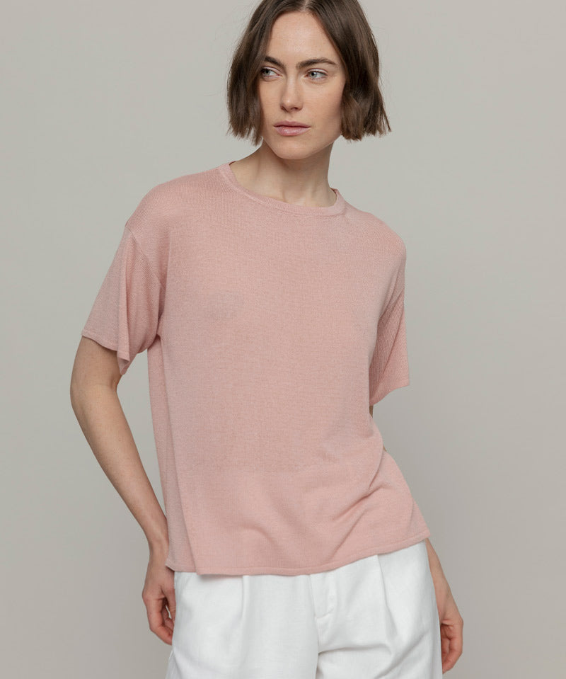 T-shirt-Donna-Viscosa-Rigenerata-Virginia-1 - Rifò Lab Moda Circolare Made in Italy