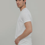 Bianco Latte | tshirt cotone uomo organico e cotone rigenerato Elio