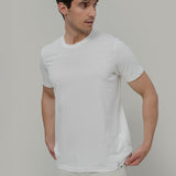 Bianco Latte | tshirt cotone uomo organico e cotone rigenerato Elio