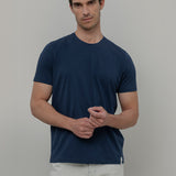 Blu Balena | tshirt cotone uomo organico e cotone rigenerato Elio