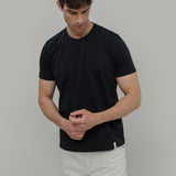Nero Corvino | tshirt cotone uomo organico e cotone rigenerato Elio